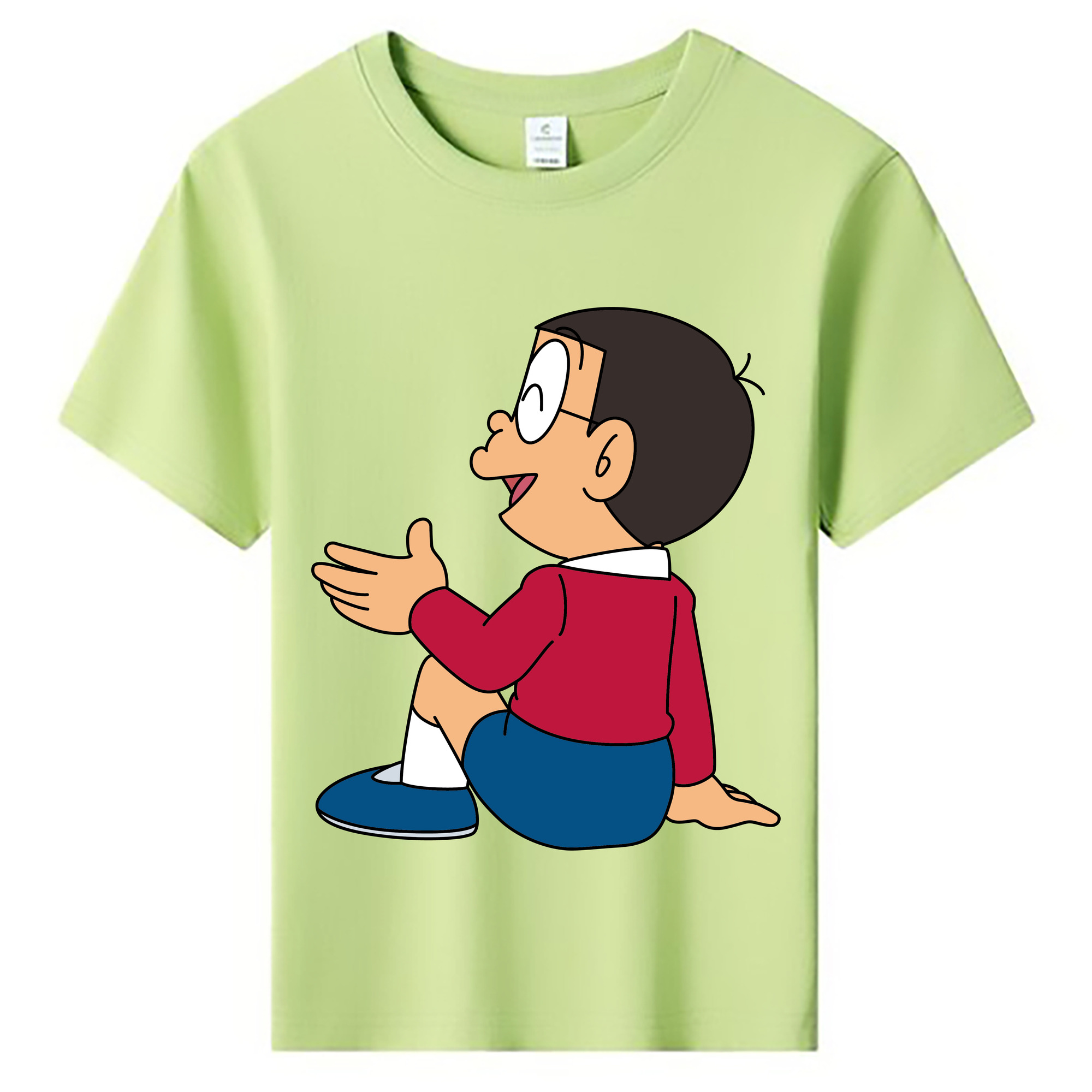 （画像用） ドラえもん 野比 のび太 Doraemon Nobita Nobi 綿100％キッズTシャツ（フロントプリント）
